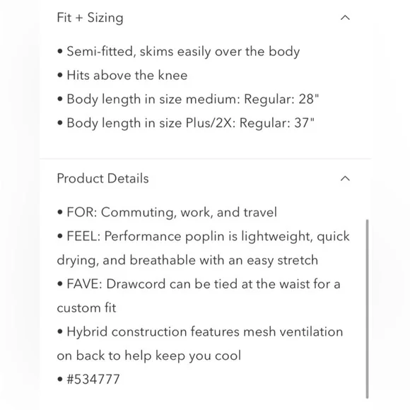 Athleta NWT Topspin Travel Quick Dry Dress - Picture 8 of 16